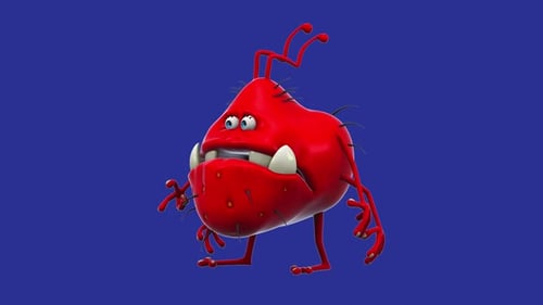 Fun 3D cartoon virus (with alpha channel included)