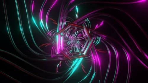 Farbenfroher, metallischer, disco-inspirierter Visualizer Loop