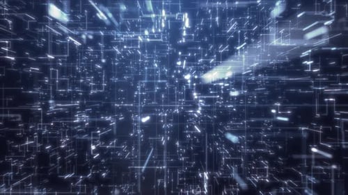 Futuristic Digital Network Lines Abstract Background