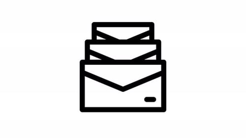 Animated Email Envelopes Stacking Icon