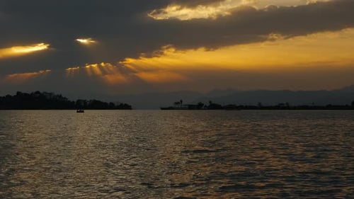 Lake Nature During Calm Nightfall