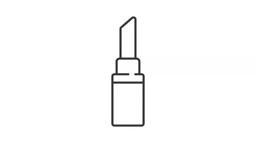 Animated Lipstick Line Art Icon