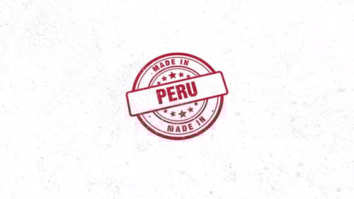 Made In Peru Rubber Stamp