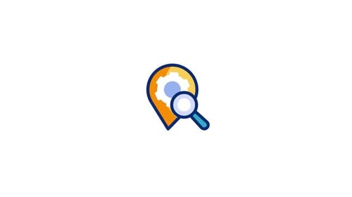 Flat Design Location Search Icon Animation