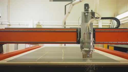 Automated CNC Router Milling Composite Material in Factory