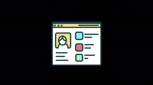 Flat 2D Website Elements Alpha Channel 4K