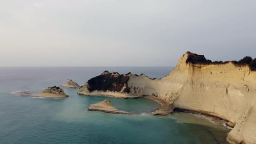 Cape of Drastis Corfu Coast Cliff, Greece
