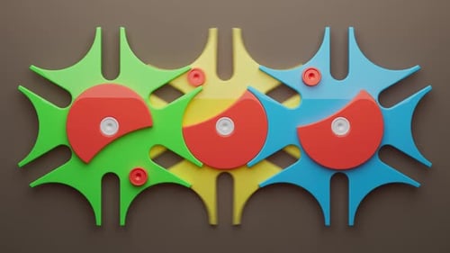 Colorful Abstract Shapes in Playful Arrangement