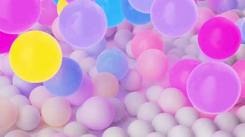 Colorful Abstract Fluid Spheres Reveal Animation