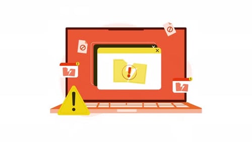 Eine Datenfehlerwarnmeldung wird auf dem Computerbildschirm angezeigt und warnt vor einer beschädigten Datei.