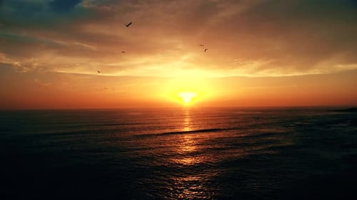 Sea sunset sky evening sunrise cloud weather dramatic