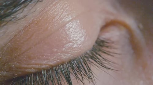 Detailed Look at Eye with Green Iris