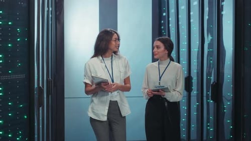 Women are Collaborating in a Modern Data Center to Drive Progress and Innovation