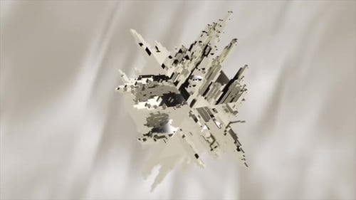 Dynamic Abstract Geometric Cube Structure Animation