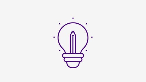 Creative Lightbulb Idea with Pencil Line Art Animation