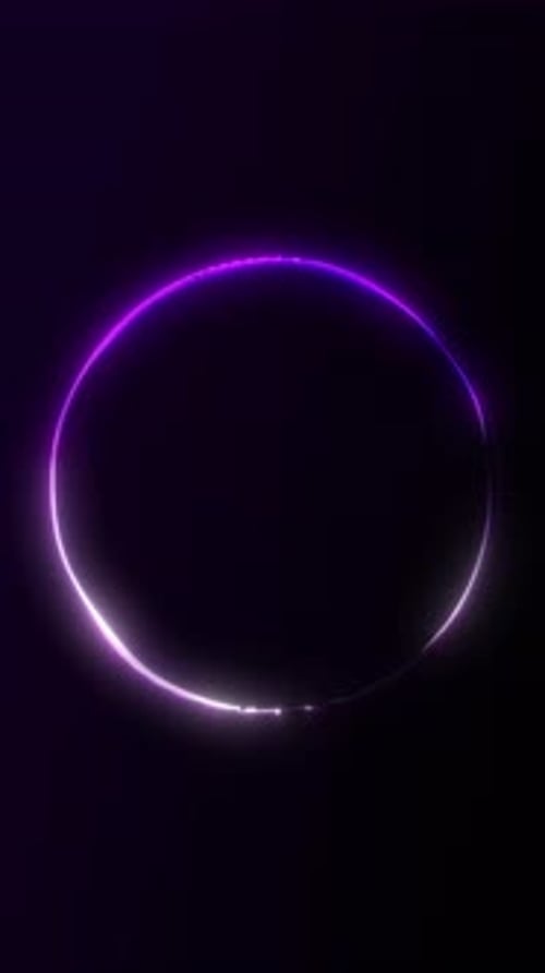 Looping white-purple glowing energy ring made of shimmering particles