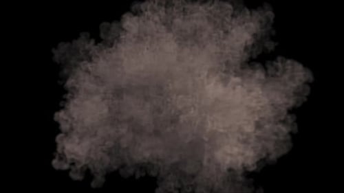 Blue Smoke Explosion Reveal on Black Background