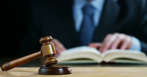 Gavel and Book in Legal Setting