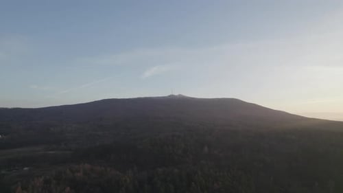 Lonely mountain aerial