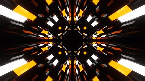 Movement Of Orange And White Colored Lines Background Vj Loop In 4K