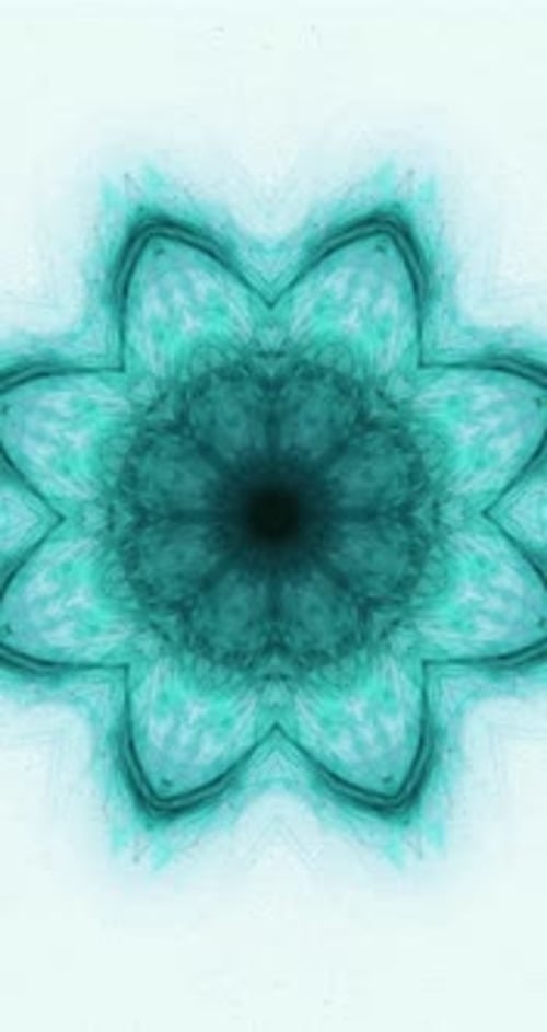 Fluid Teal Abstract Kaleidoscope Motion Graphic