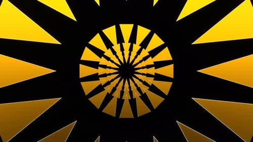 Gold And Blue Abstract Movement Of Triangles Background Vj Loop In 4K