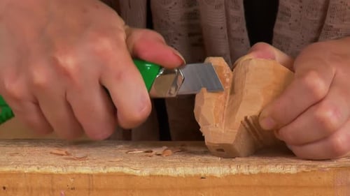 Adult Carving Wood Block with Craft Knife