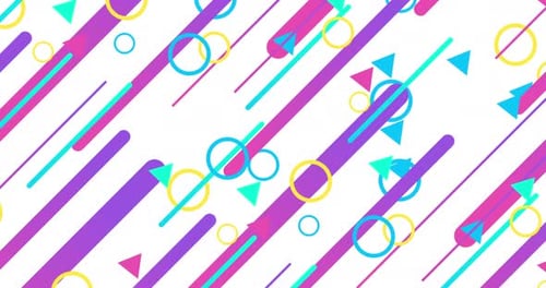 Geometrische Form, abstrakte Schleifenanimation, unendlich, bewegte grafische Formen, Loop-Animation auf Weiß