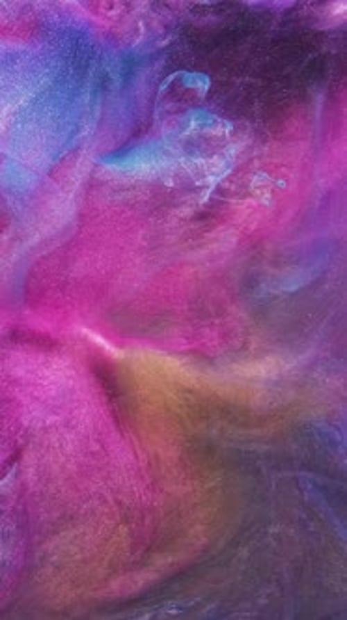 Vertical Glitter Fluid Splash Ink Water Mix Wave