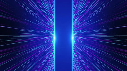 3D Cyberspace Big Data Digital Business Hi Tech Background Animation Lines Numbers
