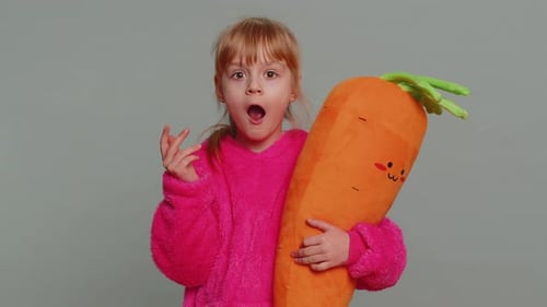 Excited Child Girl Kid Surprised Shocked By Sudden Victory Good Win News Celebrating Wow Reaction