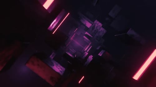 Purple Glowing Tunnel Animation Background