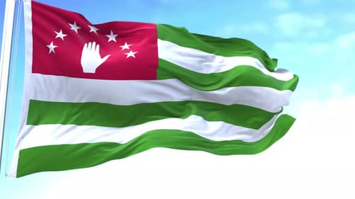 Seamless Loop of Realistic Abkhazia Flag Waving