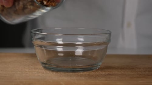 Pouring Walnut Kernel