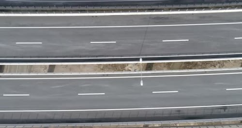 Aerial View of Mountain Twisted Road in the Winter