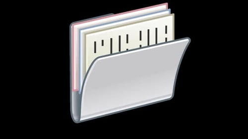 Animated Business Folder Icon with Documents Opening and Closing