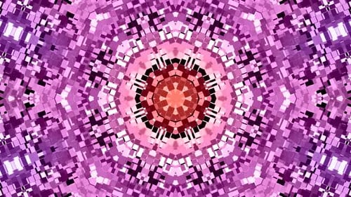 Abstract Pink Purple Geometric Kaleidoscope Background Loop