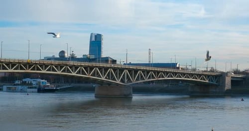 Suspension Bridge Connecting Hungary Town