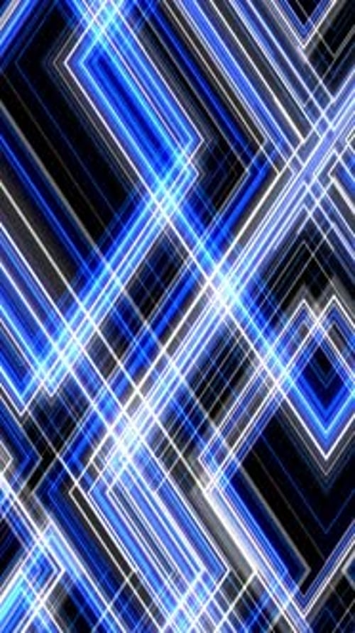 Abstract Geometric Blue Neon Glowing Lines Background Loop