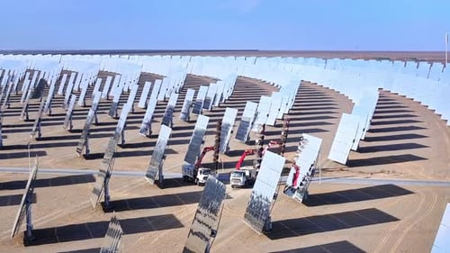 Vue aérienne d'un panneau solaire