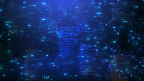 Futuristic Digital Data Network Background Loop