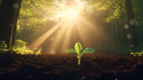 Les graines germent et poussent au soleil