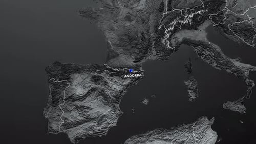 Animated Europe Map Zoom Pinpointing Country Location