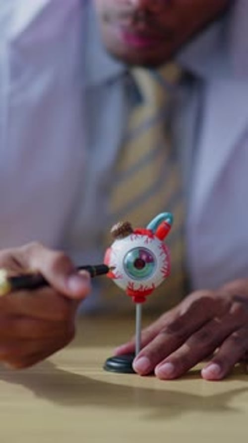 Doctor explaining about sickness and disease to patient and medical studeent in hospital