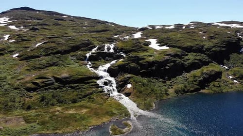 Landscape With Waterfall, Hallingskarvet Park Norway