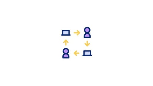 Minimalist Corporate Communication Cycle Animation