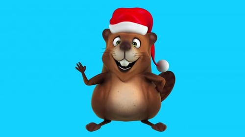 Fun 3D beaver saying hello (with alpha channel included)