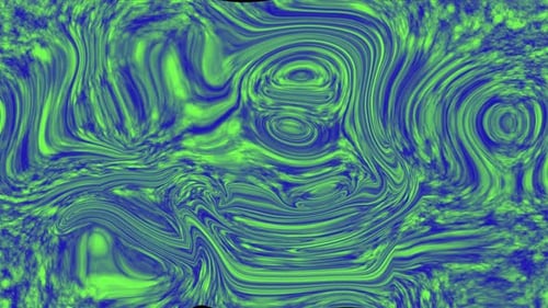 Glowing Green and Blue Fluid Abstract Motion Background