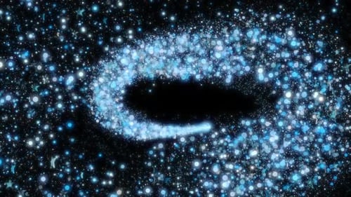 Blue Christmas Trail Particles