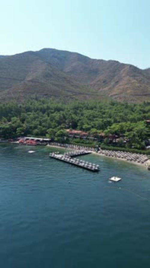 Aerial View of Beautiful Beach and Resort